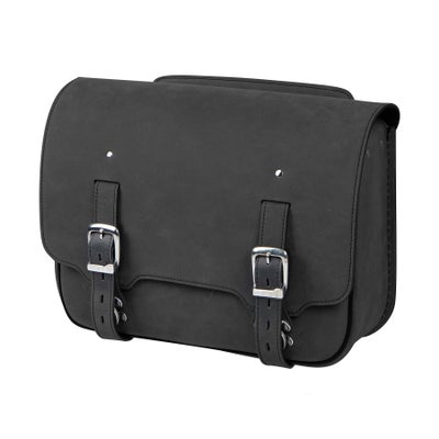 デグナー SB-114 オイルレザー・サドルバッグ 12L (ビンテージブラック 