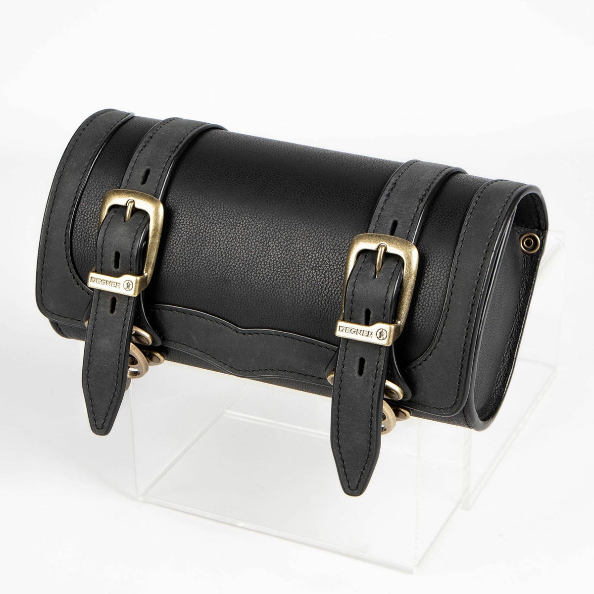デグナー TB-8 レザー ビンテージ オーバル・ツールバッグ 1.5L (ブラック)