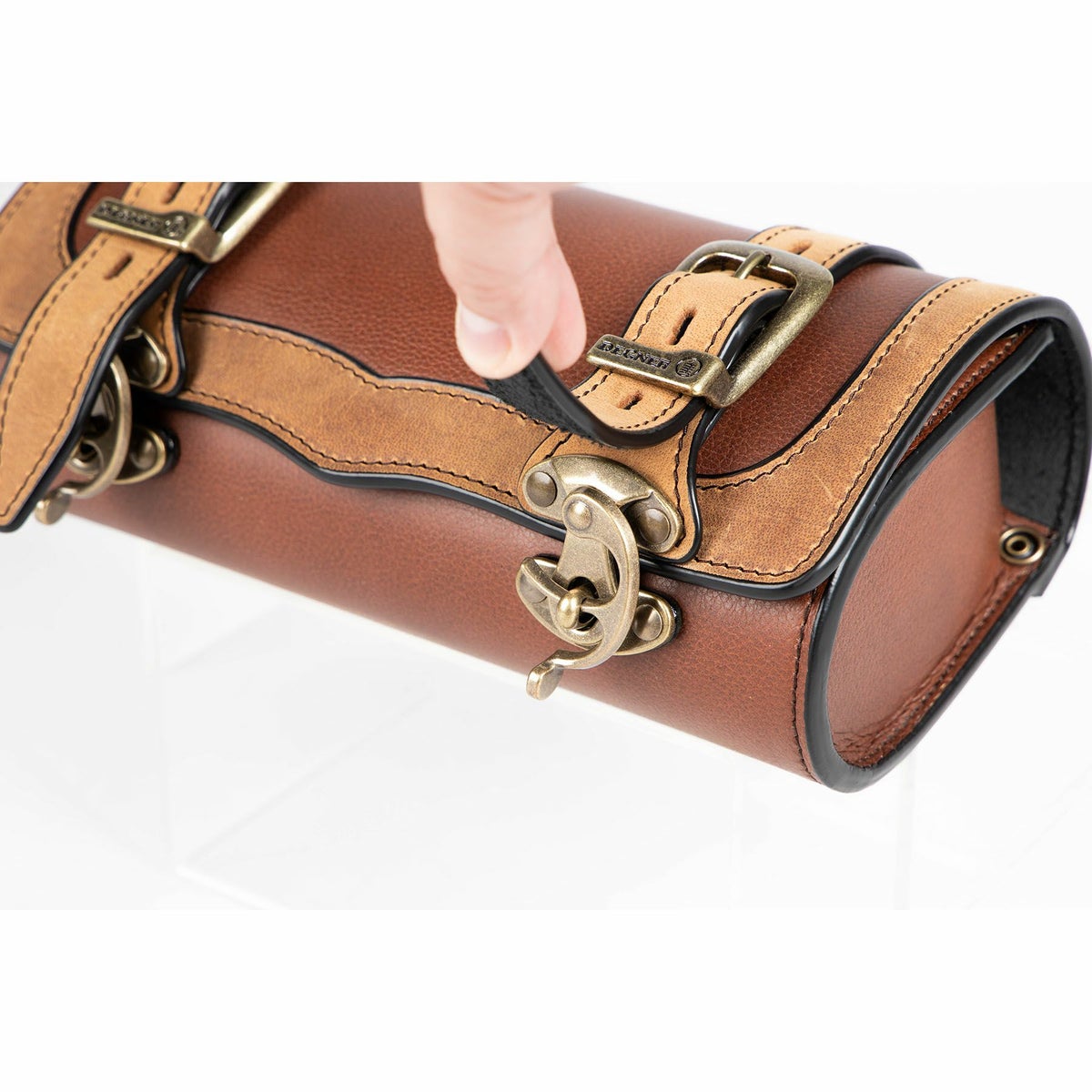 デグナー TB-8 レザー ビンテージ オーバル・ツールバッグ 1.5L (ブラウン)5