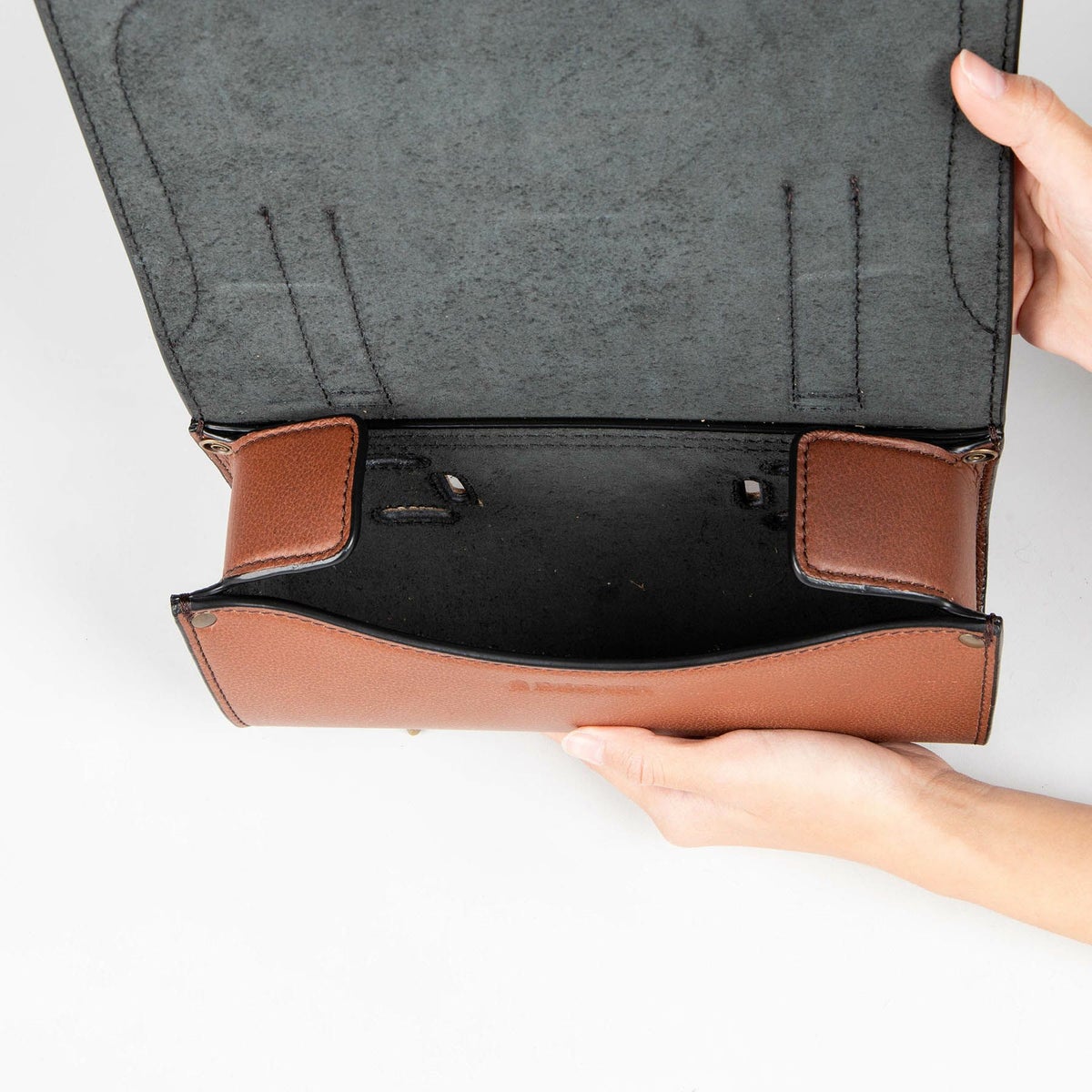 デグナー TB-8 レザー ビンテージ オーバル・ツールバッグ 1.5L (ブラウン)7