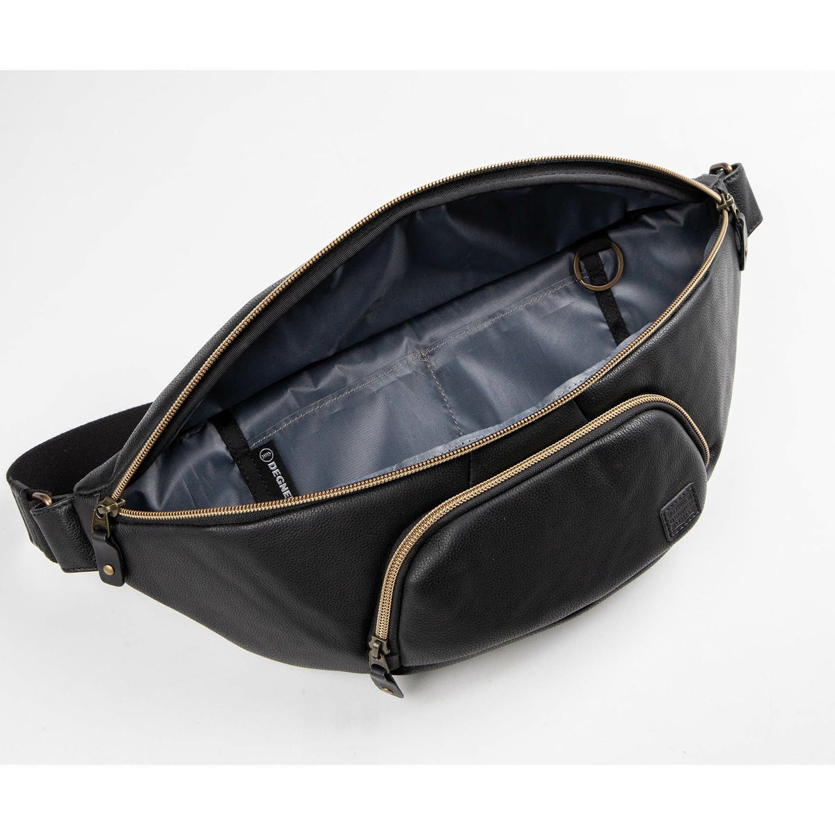 デグナー W-136 大容量 レザー・ウェストバッグ (ブラック)2