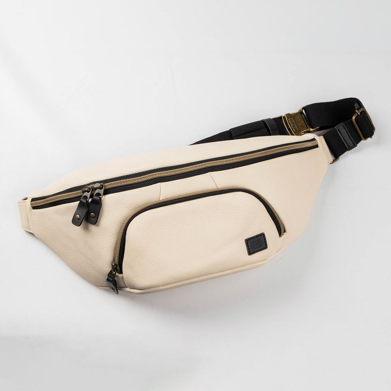 デグナー W-136 大容量 レザー・ウェストバッグ (ホワイト)