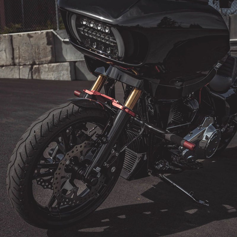 2014以降 ツーリング 49mm フォークチューブ ノーマルプラス2インチ (ゴールド)