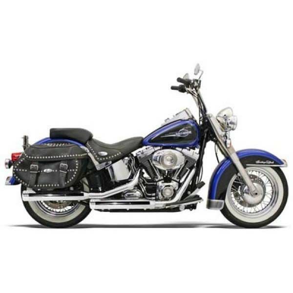 バッサーニ(Bassani)　3インチ スリップオン・マフラー・ポリッシュエンドキャップ　'07以降FXST/B/C、FLSTC、FXCWC-01
