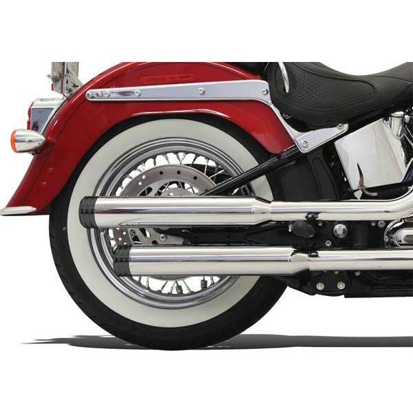 バッサーニ(Bassani)　3インチ スリップオン・マフラー・ブラックエンドキャップ　'07～FLSTN、FLSTSB-02