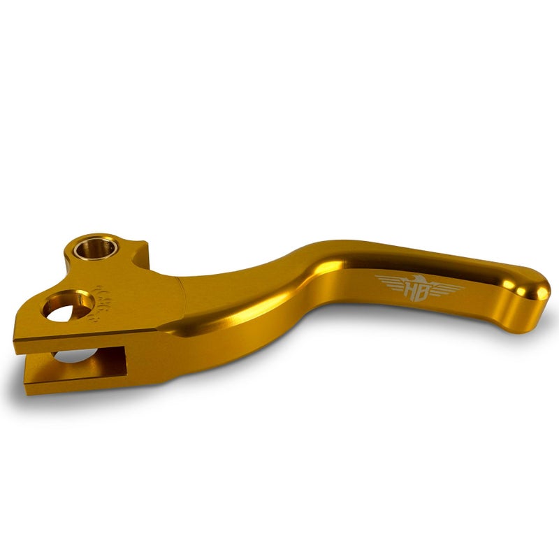 ダイナ、スポーツスター、ソフテイル、ツーリング ショートレバー セット (ゴールド)