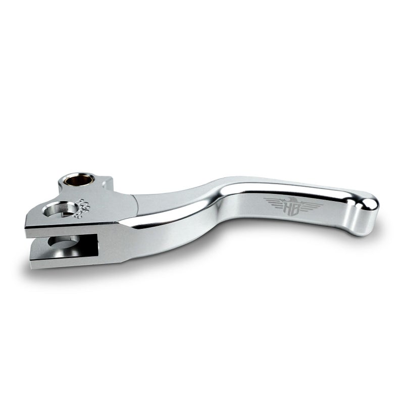 ダイナ、スポーツスター、ソフテイル、ツーリング ショートレバー セット (シルバー)