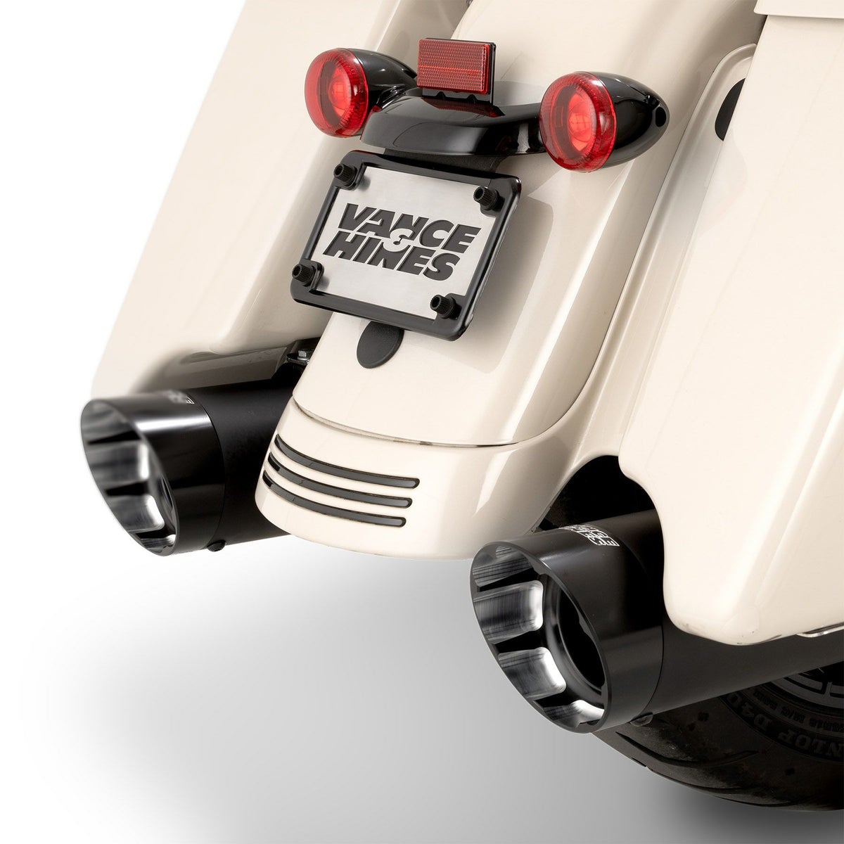 バンスアンドハインズ M8ツーリング レーザーバック 450 スリップオンマフラー (ブラック)