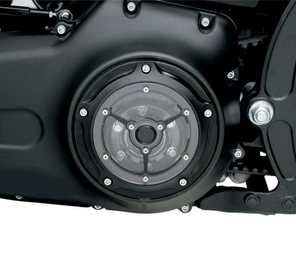 ローランドサンズ・デザイン(RSD)クラリティー・ダービーカバー　ブラック ツインカム・エンジン用-01