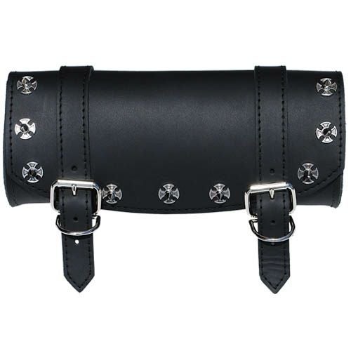 La Rosa Design 本革フォークバッグ　ブラックスタッド-01