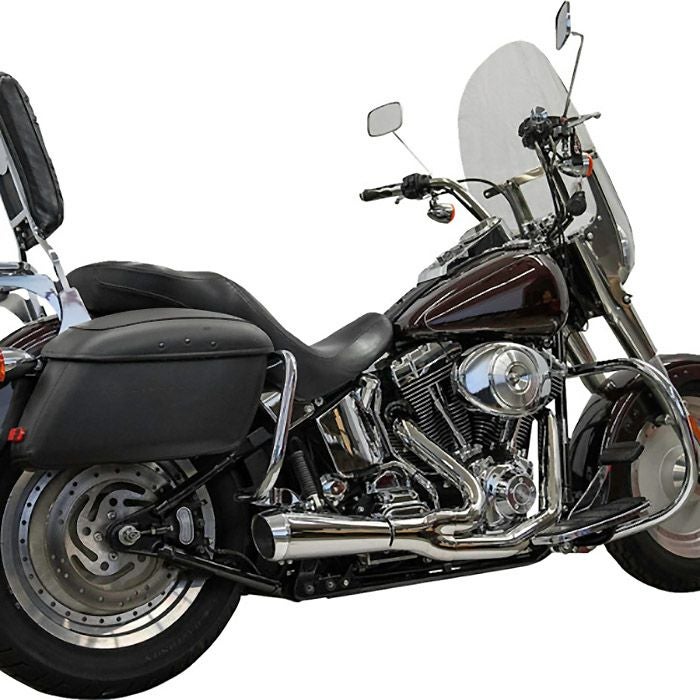 1986～2017 ソフテイル リッパー ショート・ロードレイジ 2-1 フルエキゾーストマフラー (クローム)