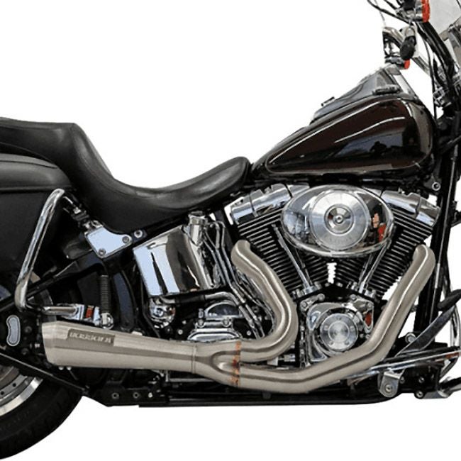 1986～2017 ソフテイル リッパー ショート・ロードレイジ 2-1 フルエキゾーストマフラー (ステンレス)