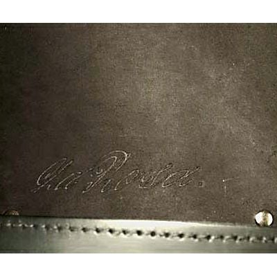 La Rosa Design製 本革フォークバッグ　ブラック-03