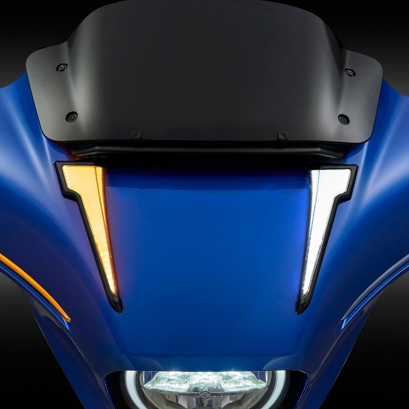 ホグワークス エンジンガード用LEDライト ブラック |ハーレーパーツ