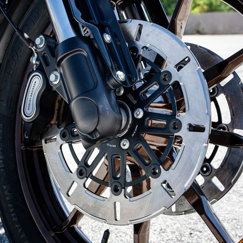 M8 ソフテイル 他 9スポーク・フロントブレーキローター11.8インチ (ポリッシュ)