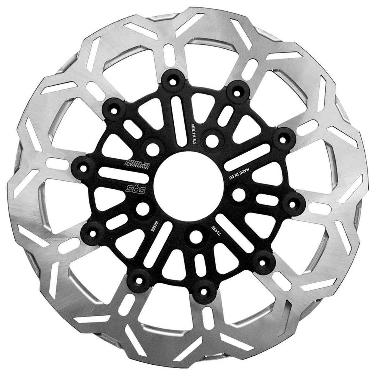 M8 ソフテイル 他 10スポーク・リアブレーキローター11.5インチ (ポリッシュ) コドリン by SBS