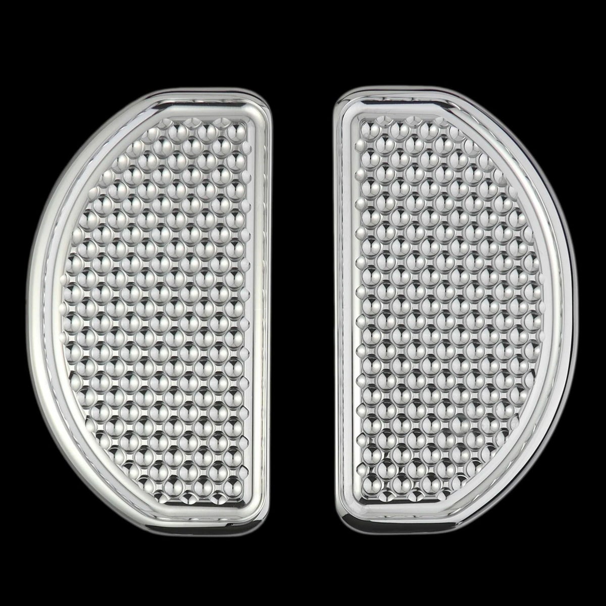  ツーリング、FLソフテイル ワッフル・リアフットボード カバー (クローム)3