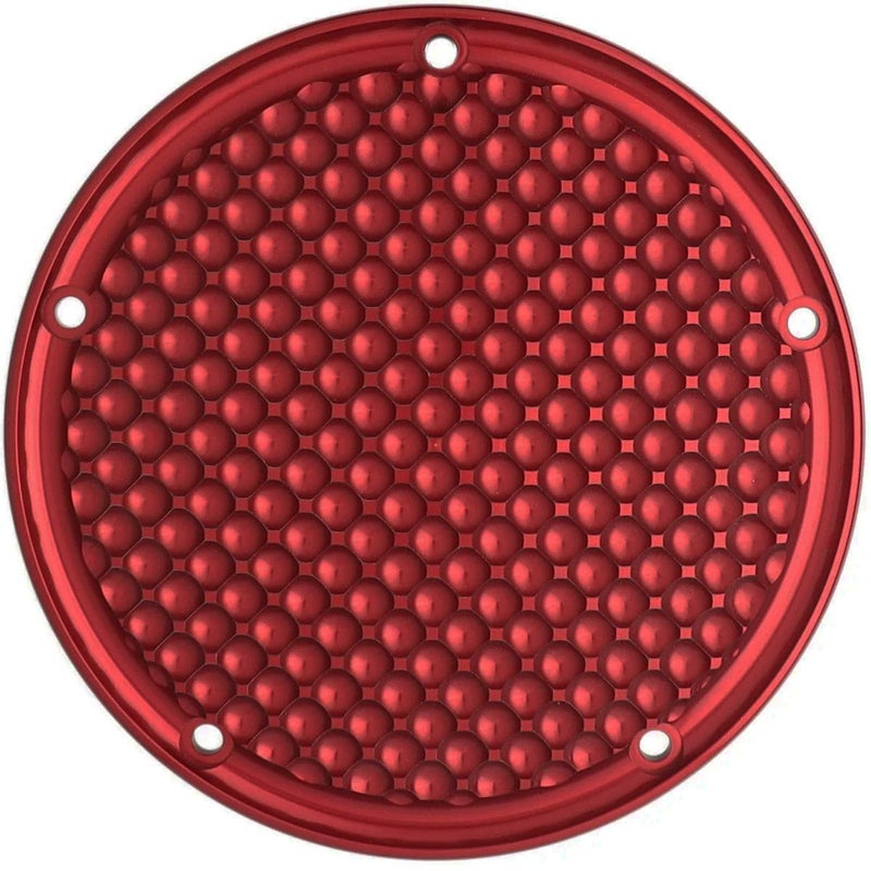 ツインカム ツーリング、ソフテイル、ダイナ シュレッダー・ダービーカバー (レッド)