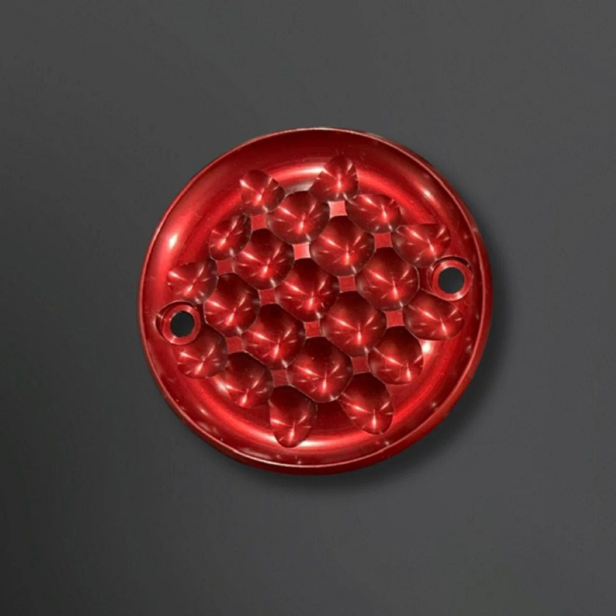  M8 ツーリング、ソフテイル シュレッダー・タイマーカバー (レッド)