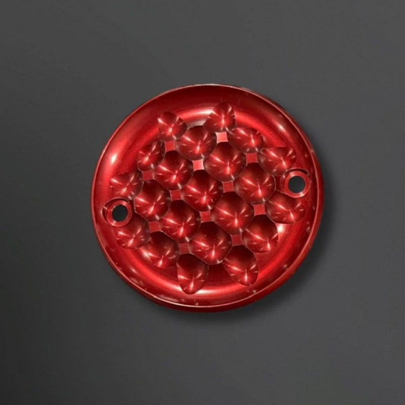  M8 ツーリング、ソフテイル シュレッダー・タイマーカバー (レッド)