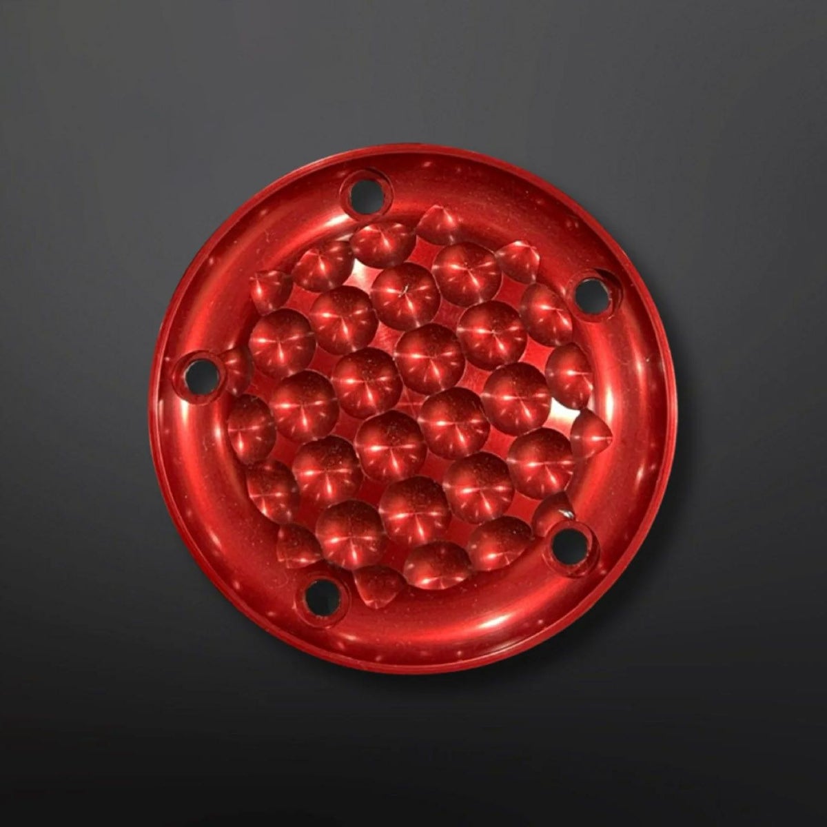 ツインカム ツーリング、ダイナ、ソフテイル シュレッダー・タイマーカバー (レッド)