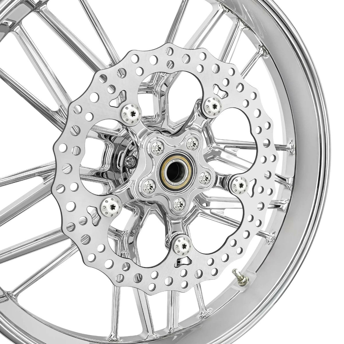 アレンネス ホイール ハブカートリッジ用 320mmスポークマウントローター・アダプター (クローム)