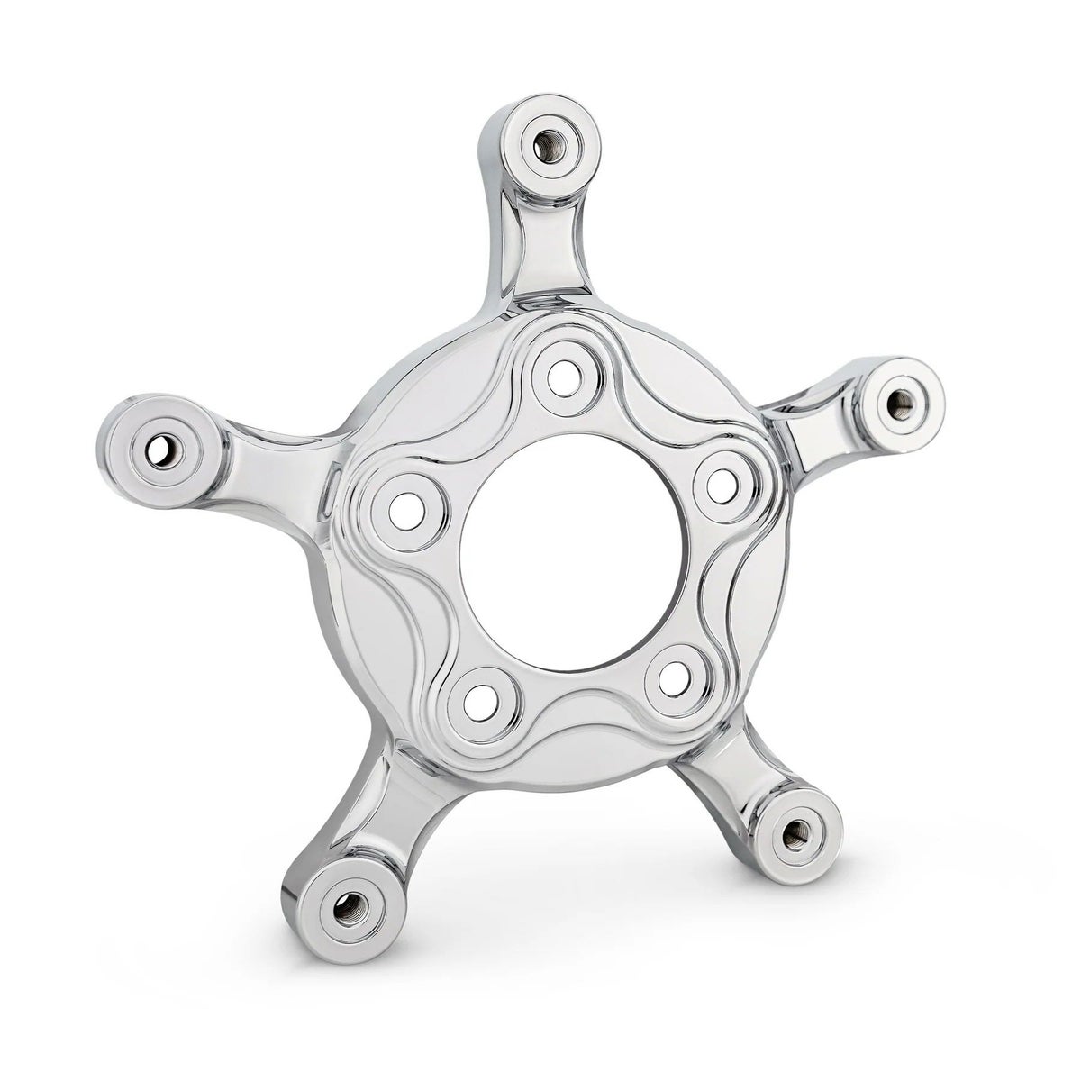 2000以降 ハーレー用 フロント 320mmスポークマウントローター・アダプター (クローム)