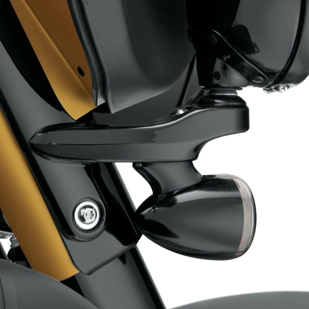 カスタム・補助ライトブラケットキット グロスブラック FLHX-02