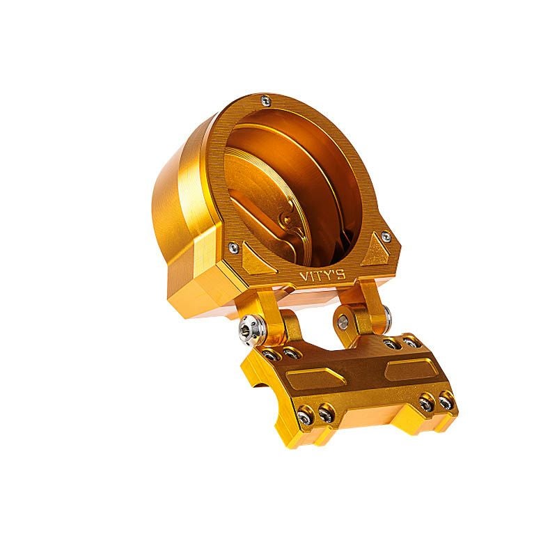 2022～ FXLRS、2025～ ソフテイル アジャスタブル シングルゲージハウジング ゴールド Vitys Design （ビティーズデザイン）
