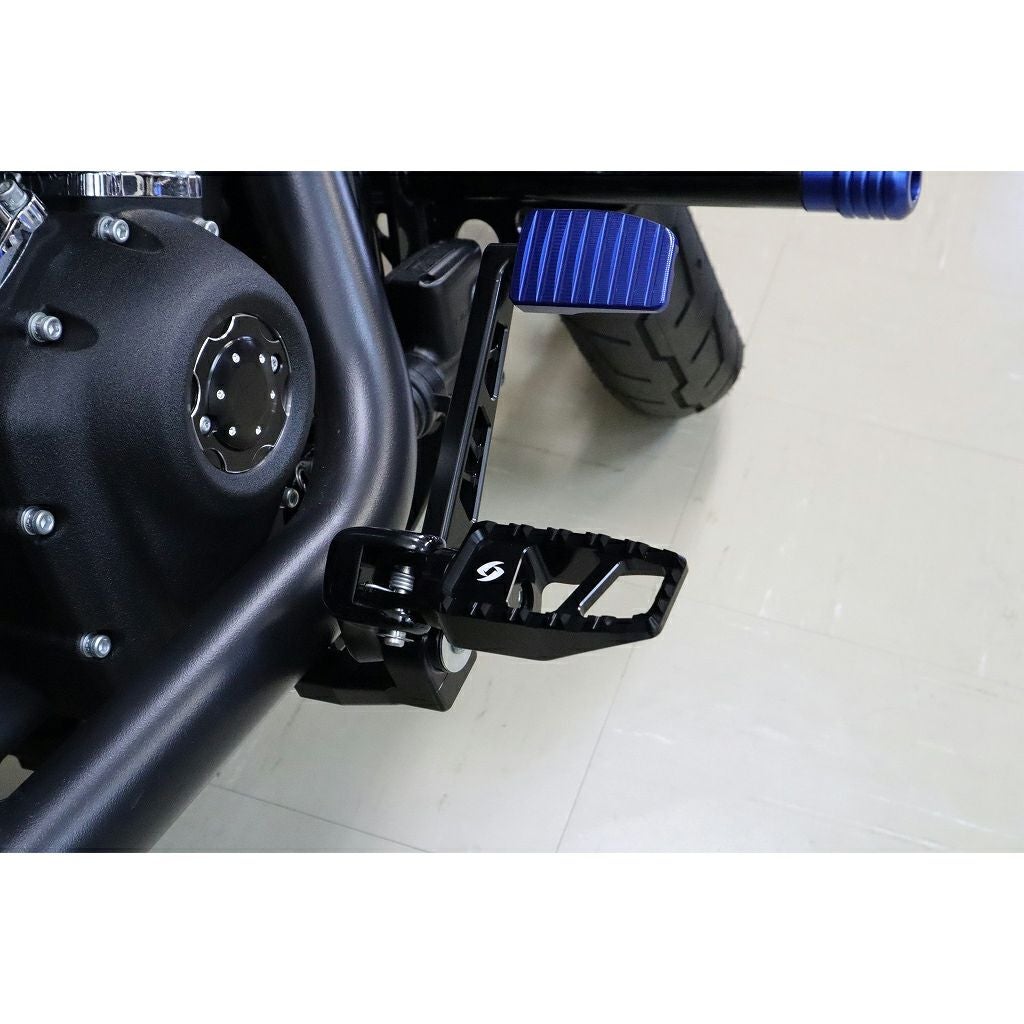 M8 ソフテイル、スポーツスターS、ナイトスター、パンアメリカ アルミ削り出し フットペグ (ブラック)2