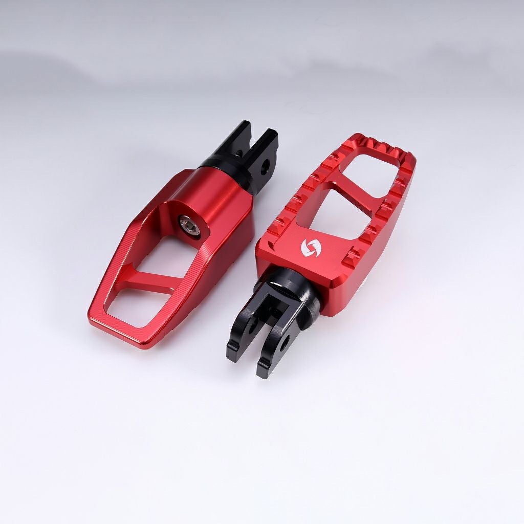 M8 ソフテイル、スポーツスターS、ナイトスター、パンアメリカ アルミ削り出し フットペグ (レッド)1