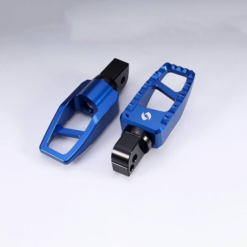 M8 ソフテイル、スポーツスターS、ナイトスター、パンアメリカ アルミ削り出し パッセンジャー・フットペグ (ブルー)