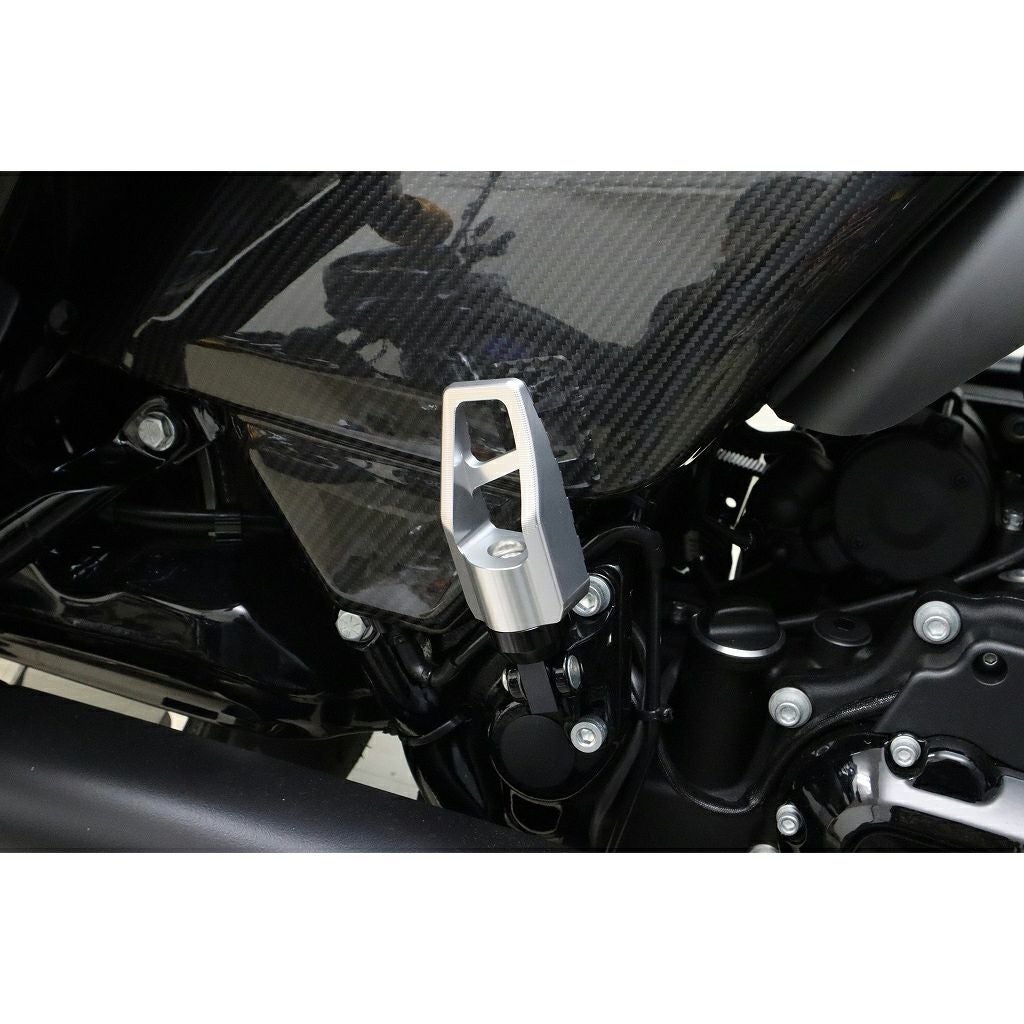 スポーツスター、ダイナ、ツーリング、ソフテイル アルミ削り出し フットペグ (シルバー)2