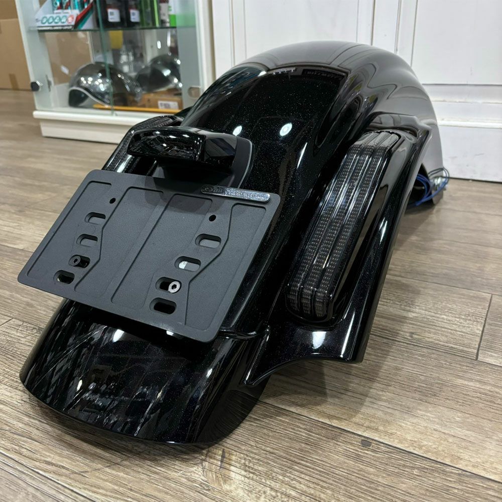  2014年以降 ツーリング CVOスタイル リアフェンダー&LEDシステム カーボンクリスタル 