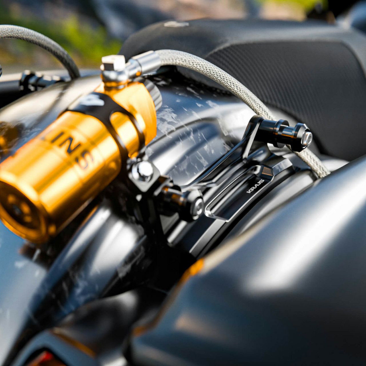 2009以降 ツーリング オーリンズ用 リアリザーバータンクマウント