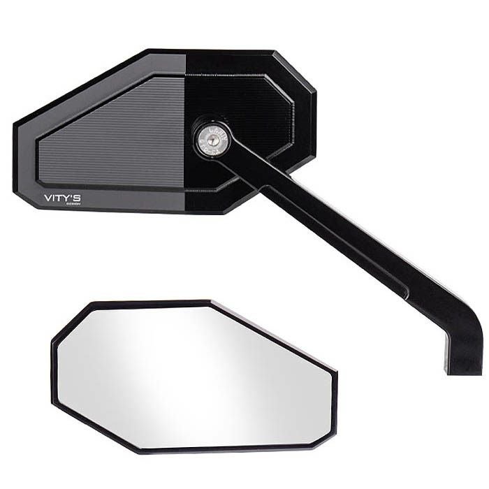 ハーレー用 MASSIVE ミラー ブラック 右側 Vitys Design （ビティーズデザイン）