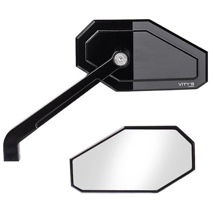 ハーレー用 MASSIVE ミラー ブラック 左側 Vitys Design （ビティーズデザイン）