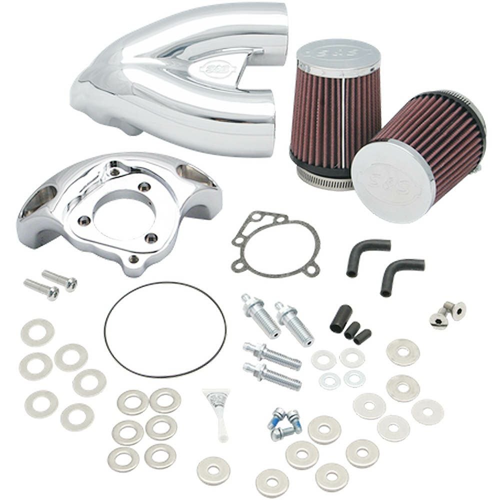 【SALE】S＆S TUNED INDUCTION エアークリーナーキット クローム BigTwin-02