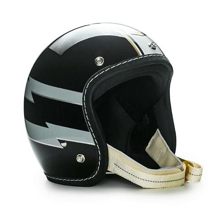 500TXシリーズ 1TAKE カスタム ジェットヘルメット グロスブラック/ホワイト feture 2