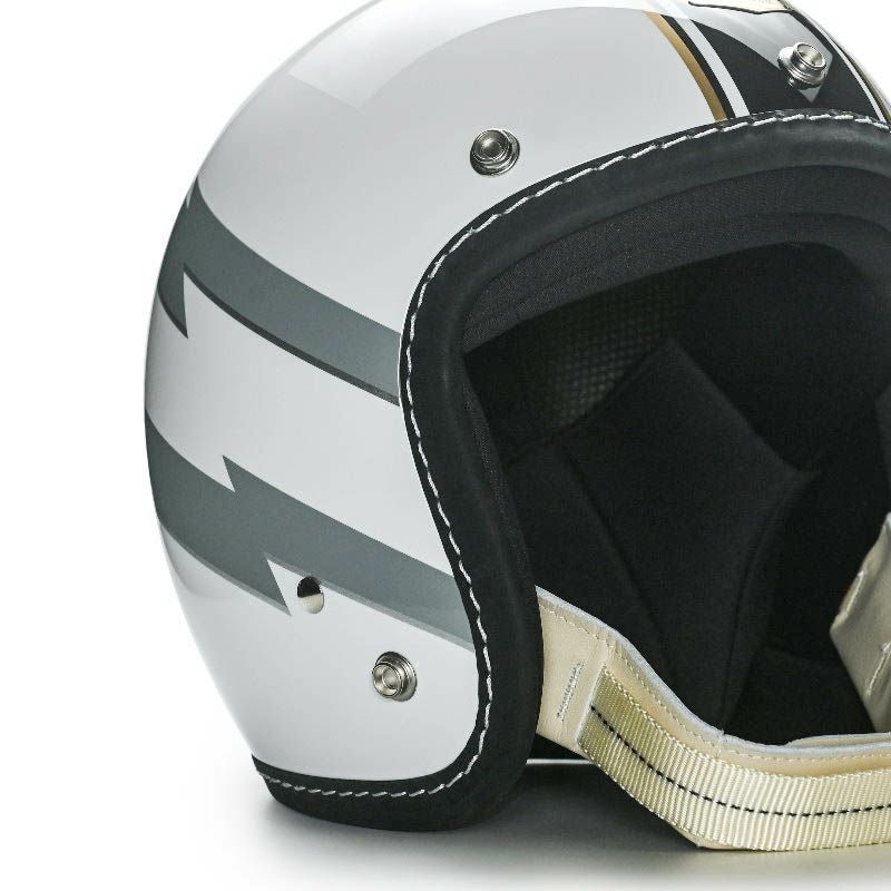 500TXシリーズ 1TAKE カスタム ジェットヘルメット グロスホワイト/ブラック feture 7