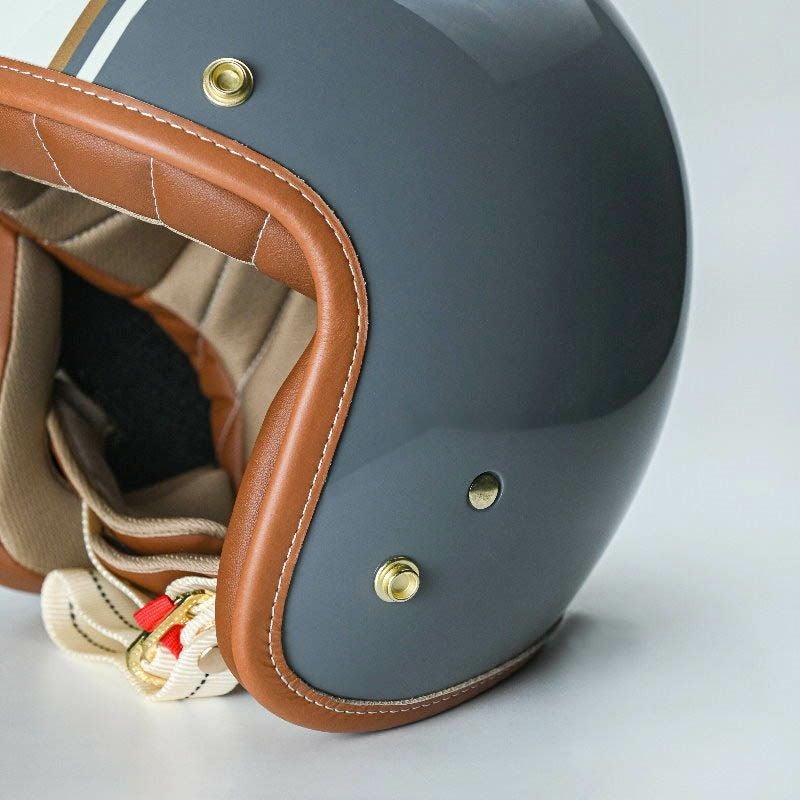 GODENシリーズ カスタム ジェットヘルメット セメントグレー/ホワイト feture 5