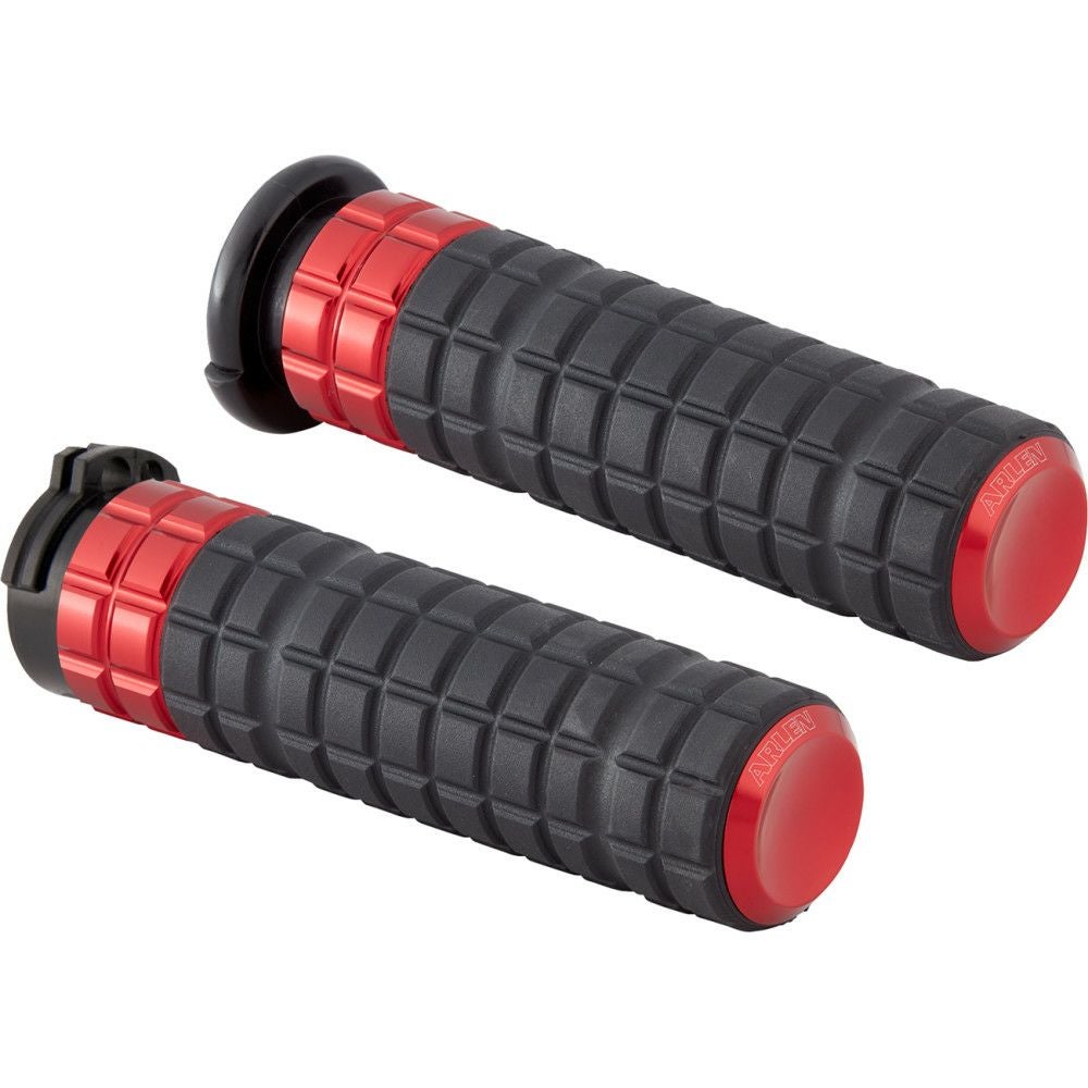 Speed Liner グリップ 電子制御スロットル用 レッド アレンネス