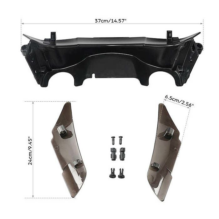 2024以降 FLHX ストリートグライド フェアリングスカート エアーデフレクター 3