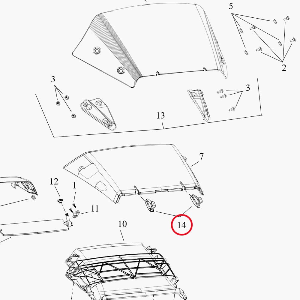 2024以降 FLTRX ウインドシールド アイソレーター マウント 3