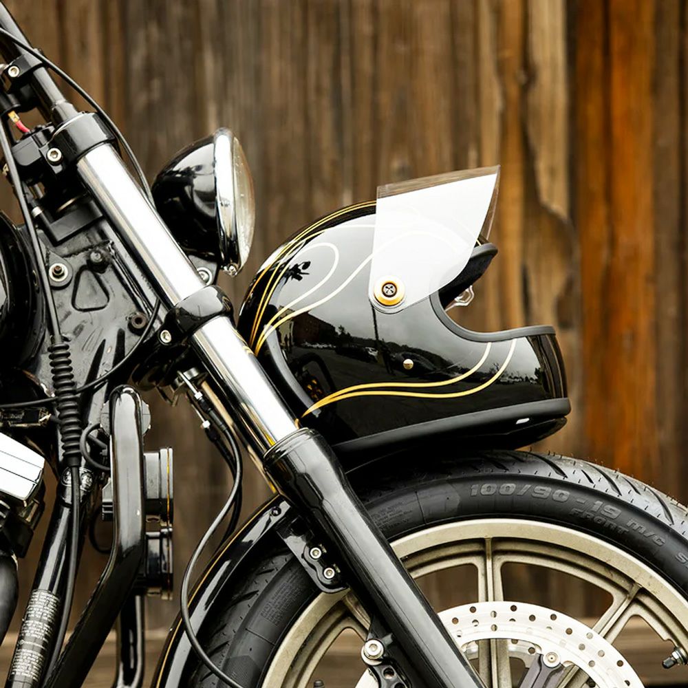 ビルトウェル Gringo S ECE規格R22.06 ヘルメット　グロスブラック フレイム Sサイズ8