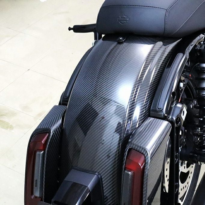 2024以降 ツーリング ドライカーボン・リアフェンダー (綾織り/艶消し)