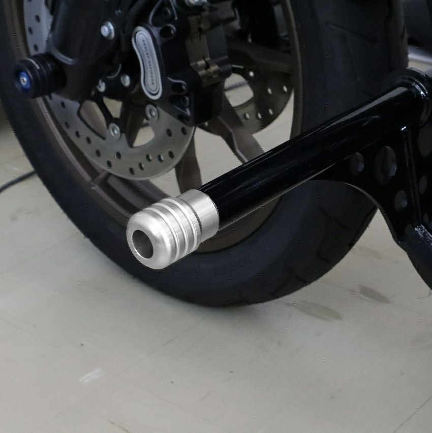 BUNGKINGエンジンガード用 アルミスライダー (シルバー)1