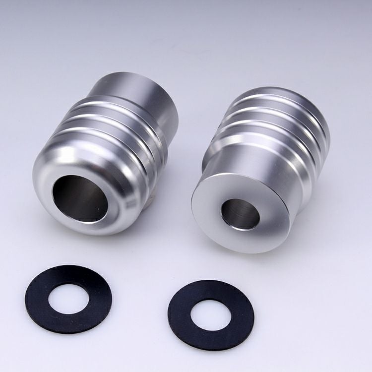 BUNGKINGエンジンガード用 アルミスライダー (シルバー)2