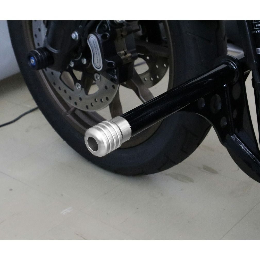 BUNGKINGエンジンガード用 アルミスライダー (シルバー)3