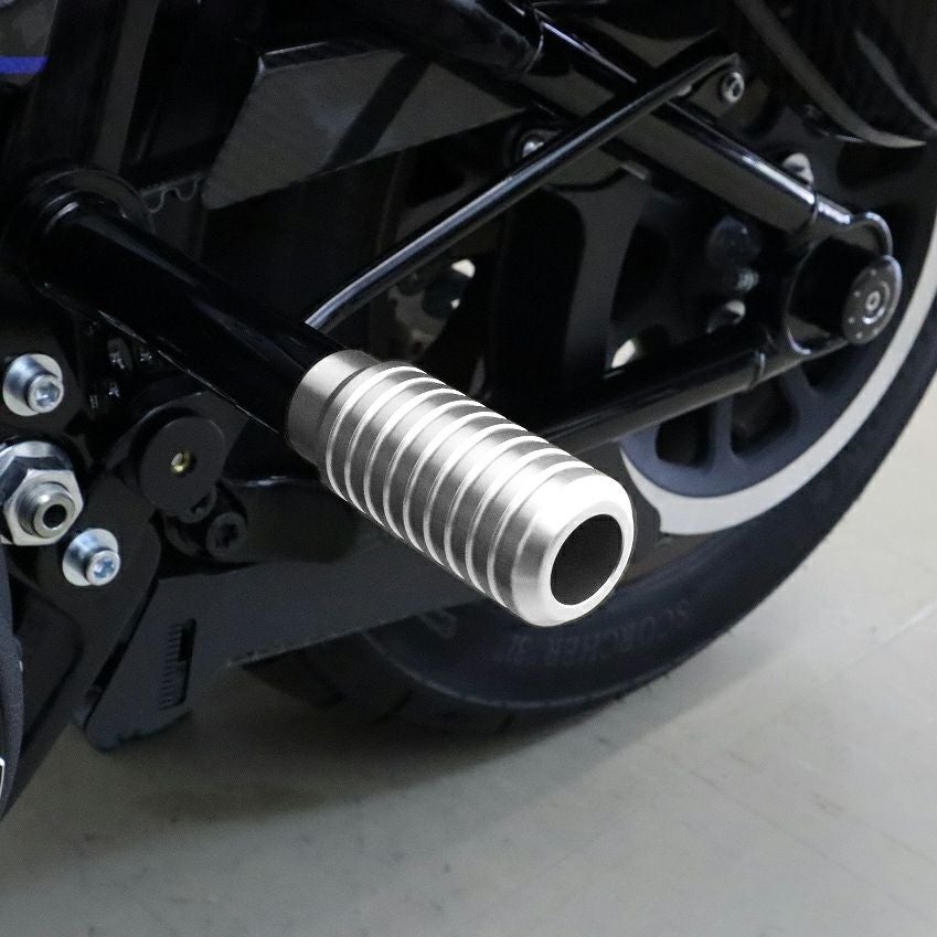  M8 ソフテイル BUNGKING(バンキン) リアクラッシュバー用 アルミスライダー (シルバー)